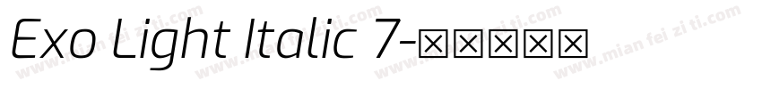 Exo Light Italic 7字体转换
